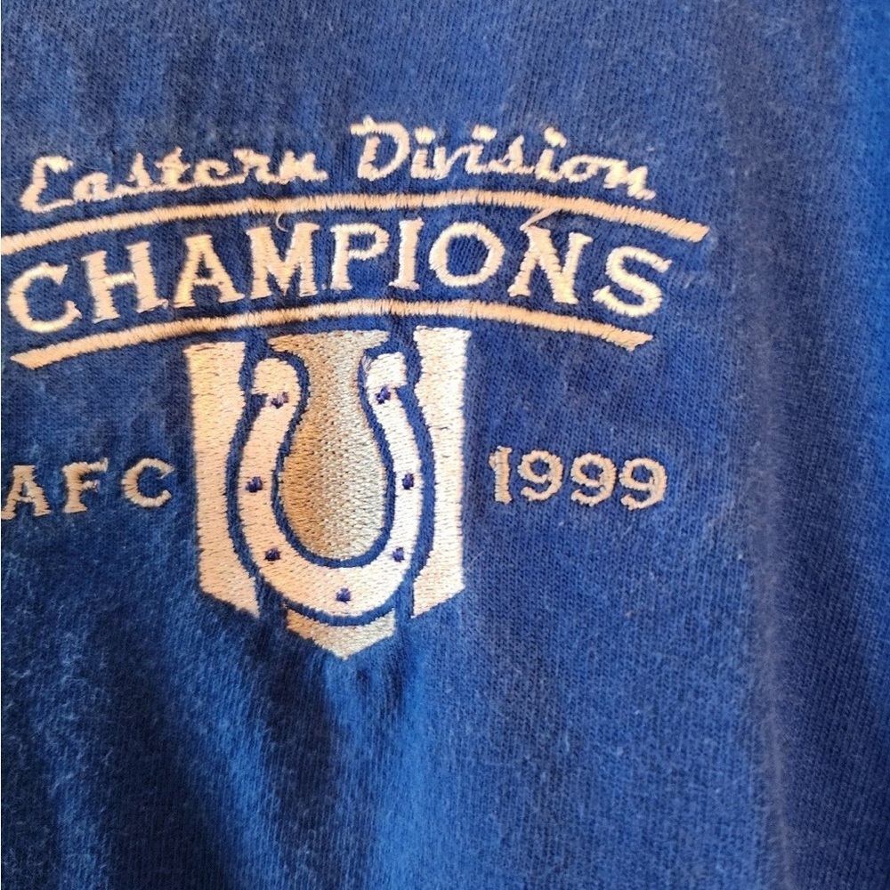 Indianapolis Colts Pro Player T-Shirt 1999 Eastern Division Champs NFL Size xl - Picture 2 of 4